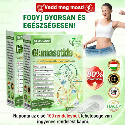 🍃Európai egészségügyi előírásoknak megfelelő · 👩‍⚕️Orvosi szakértők által ajánlott termék| 🎁 SMASUO® Glumasetide 8 az 1-ben Karcsú és Egészséges Nano Mikrotűs Tapasz