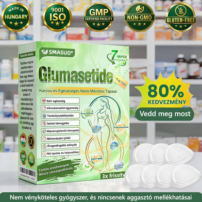 🍃Európai egészségügyi előírásoknak megfelelő · 👩‍⚕️Orvosi szakértők által ajánlott termék| 🎁 SMASUO® Glumasetide 8 az 1-ben Karcsú és Egészséges Nano Mikrotűs Tapasz