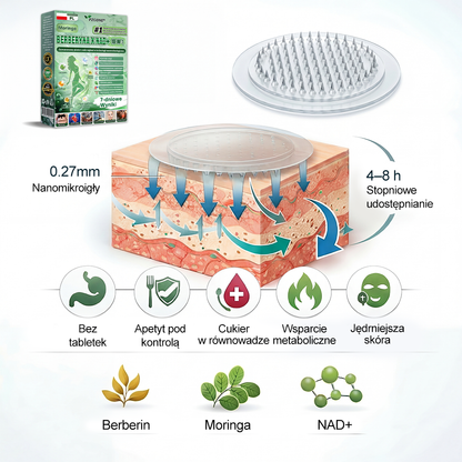 🏥 Oficjalny sklep | 💯𝐏𝐙𝐆𝐎𝐍𝐄® Moringa·Berberyna×NAD+ 10-w-1 Plaster (Natychmiastowy efekt, widoczne rezultaty po 7 dniach) ✅ Stosowane w celu utraty wagi, poprawy zwiotczałej skóry, leczenia cukrzycy, bezdechu sennego i problemów ze stawami.